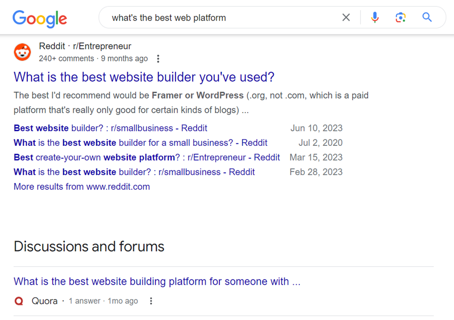 Best Web Platform